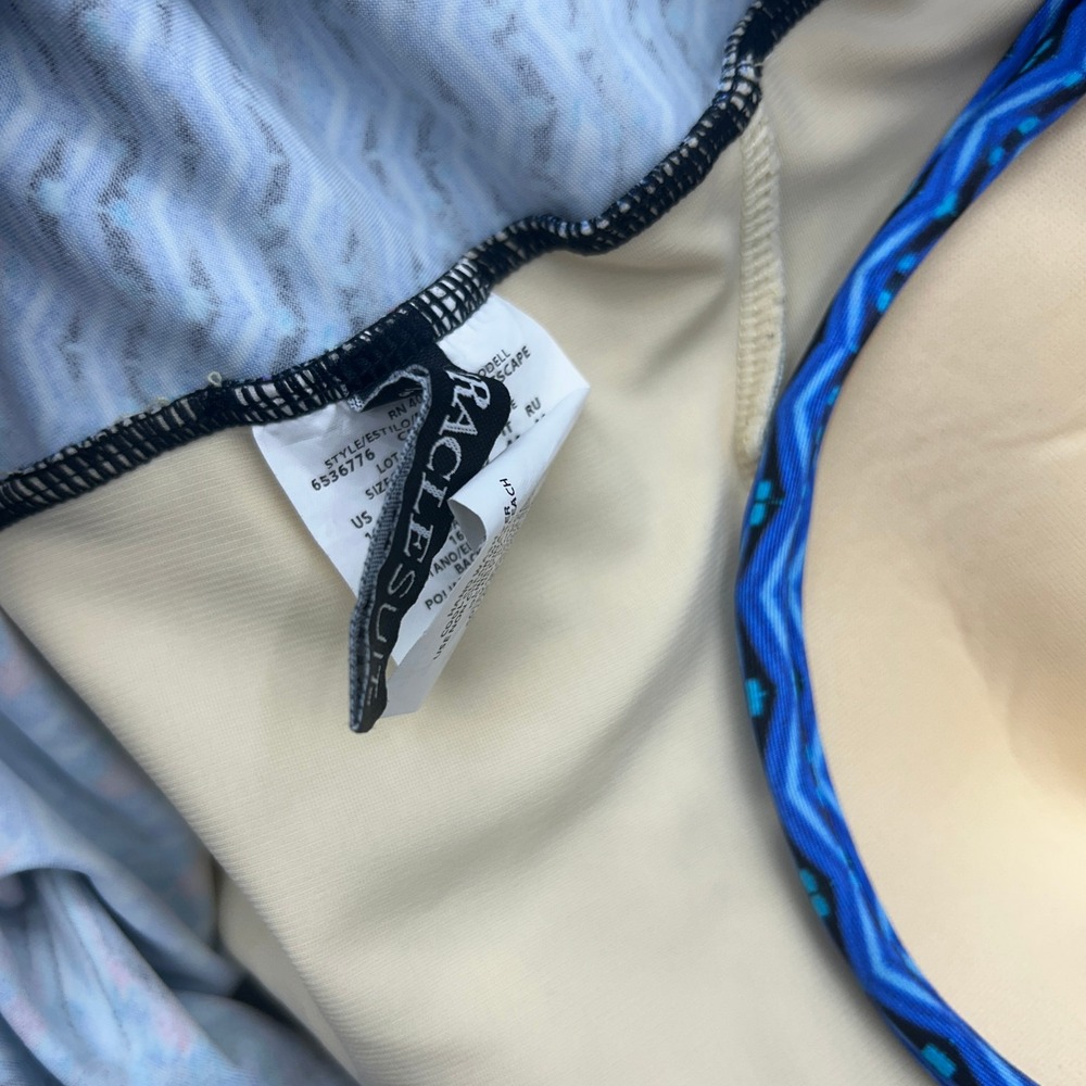 Miraclesuit Size 10 Casablanca Crisscross Escape One-Piece Blue Swimsuit - Picture 8 of 8